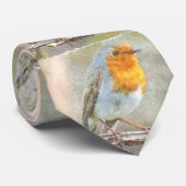 Der Robin ist eine Gabriel-Wasserfarbe Krawatte (Gerollt)