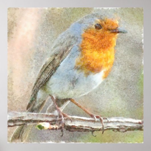 Der Robin ist eine Gabriel-Wasserfarbe Poster (Vorne)