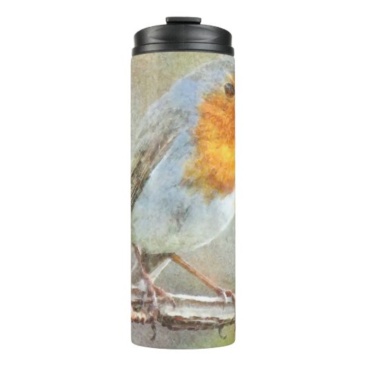 Der Robin ist eine Gabriel-Wasserfarbe Thermosbecher (Vorderseite)