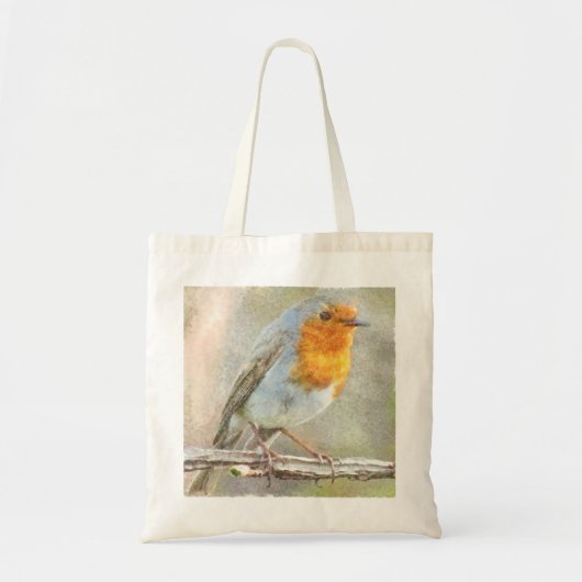 Der Robin ist eine Gabriel-Wasserfarbe Tragetasche (Vorne)
