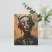 Der Roboter Postkarte (Stehend Vorderseite)