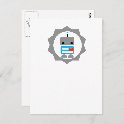 Der Roboter! Postkarte (Vorne/Hinten)