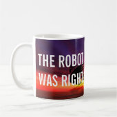 Der Roboter war der richtige seltsame Gun-Kaffee Kaffeetasse (Links)