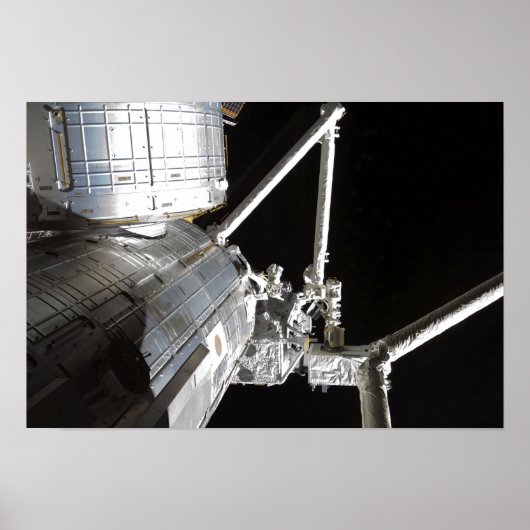 Der Roboterarm des japanischen Experiments Modu 2 Poster (Vorne)