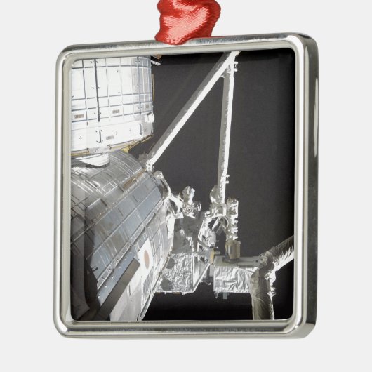 Der Roboterarm des japanischen Experiments Modu 2 Silbernes Ornament (Links)