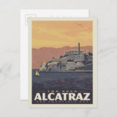 Der Rock Alcatraz | San Francisco Bay Postkarte (Vorne/Hinten)