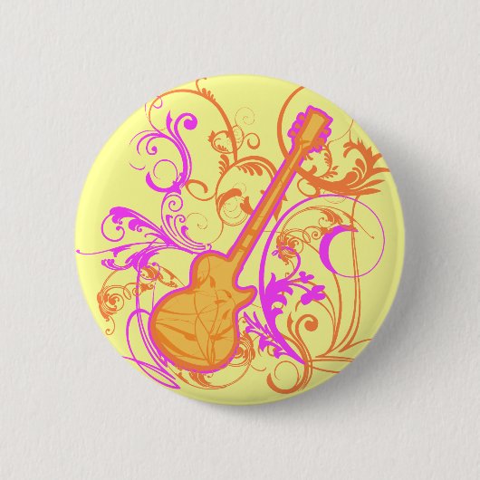 Der Rock-Gitarren-Schmutz KRW-Mädchens Button (Vorderseite)