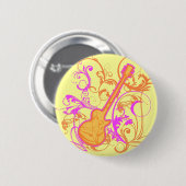 Der Rock-Gitarren-Schmutz KRW-Mädchens Button (Vorne & Hinten)