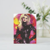 Der Rockstar mit blondem Haar Postkarte (Stehend Vorderseite)