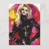 Der Rockstar mit blondem Haar Postkarte (Vorderseite)