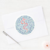 Der Rod des Asclepius-Ishihara-Tests Runder Aufkleber (Umschlag)