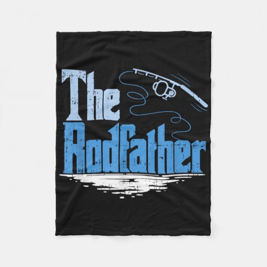 Der Rodfather Lustige Fischerei-Parodie Fleecedecke (Vorderseite)