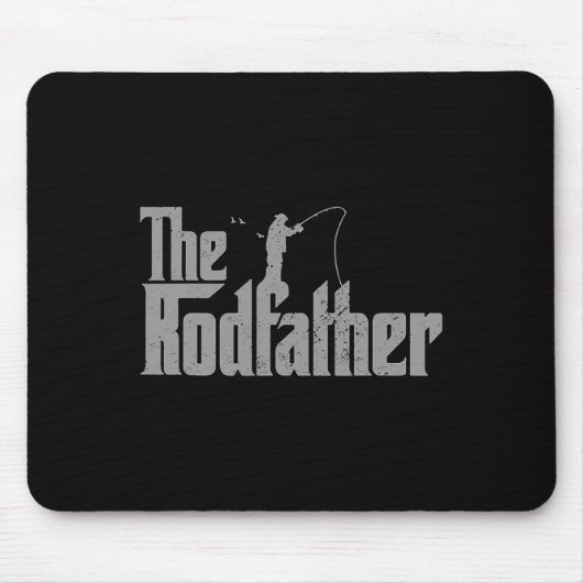 Der Rodfather Lustiger Angler Rod Fisch Dad Fis Mousepad (Vorne)