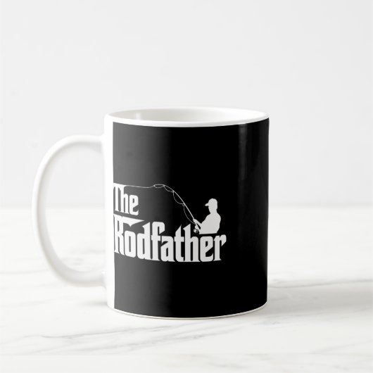 Der Rodfather Lustiger Angler-Vater Humor Kaffeetasse (Links)