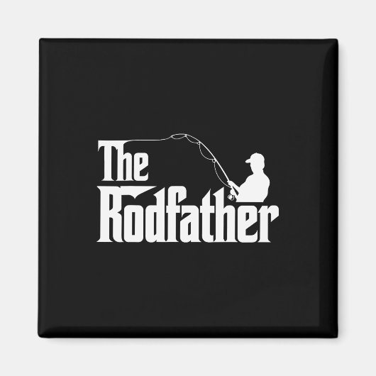 Der Rodfather Lustiger Angler-Vater Humor Magnet (Vorne)