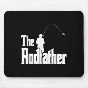 Der Rodfather Lustiger Fischer T-Shirt Meer, Fly F Mousepad