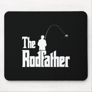 Der Rodfather Lustiger Fischer T-Shirt Meer Mousepad