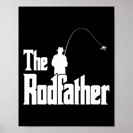 Der Rodfather Lustiger Fischer T-Shirt Meer Poster (Vorne)
