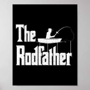 Der Rodfather Lustiges Angel-Vater-Geschenk Poster