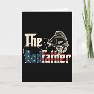 Der Rodfather Retro Groovy Angler Vatertag Geschen Karte
