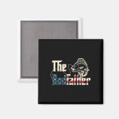 Der Rodfather Retro Groovy Angler Vatertag Magnet (Vorderseite/Rückseite)