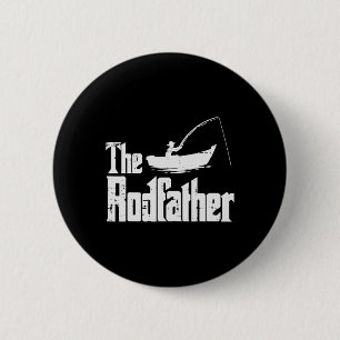 Der Rodfather Spaß Angeln Vatertag Film Wortspiel Button
