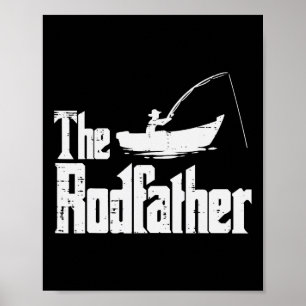 Der Rodfather Spaß Angeln Vatertag Film Wortspiel Poster