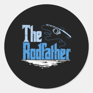 Der Rodvater-Funny Fishing-Parodie Runder Aufkleber