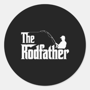 Der Rodvater Funny Fishing Vater Spaß Runder Aufkleber