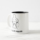 Der Rollen-Magier - offizielle Tasse! Zweifarbige Tasse (Vorderseite Links)