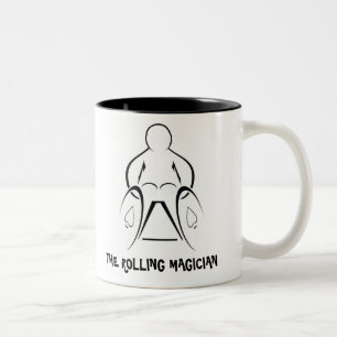 Der Rollen-Magier - offizielle Tasse! Zweifarbige Tasse