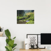 Der rollende Teich mit der Mondbrücke Poster (Heimbüro)