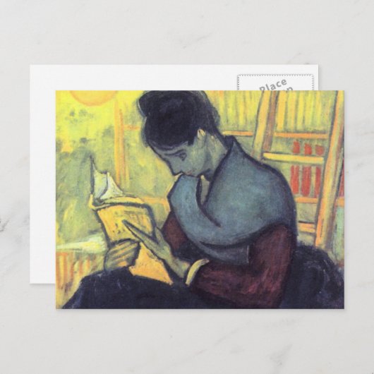 Der Roman Reader von Vincent van Gogh Postkarte (Vorne/Hinten)