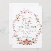 Der romantische Fall rettet die Termine Save The Date (Vorne/Hinten)