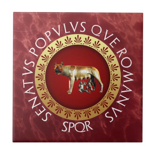 Der römische Capitoline Wolf Fliese (Vorderseite)