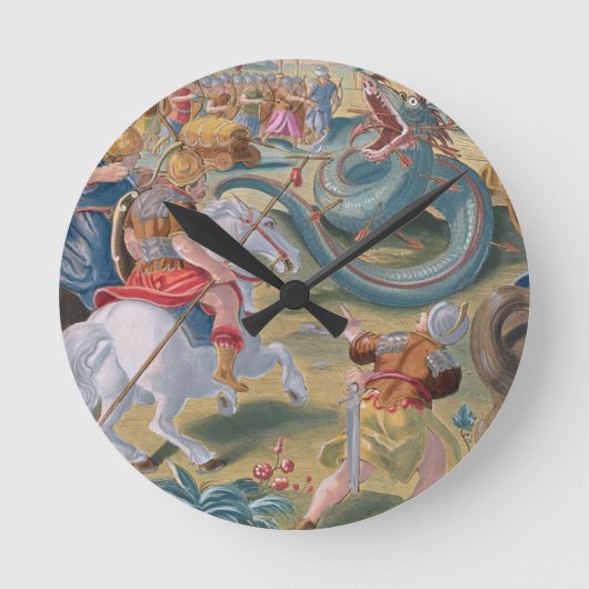 Der römische Konsul Atilius überwindt das Runde Wanduhr (Vorderseite)