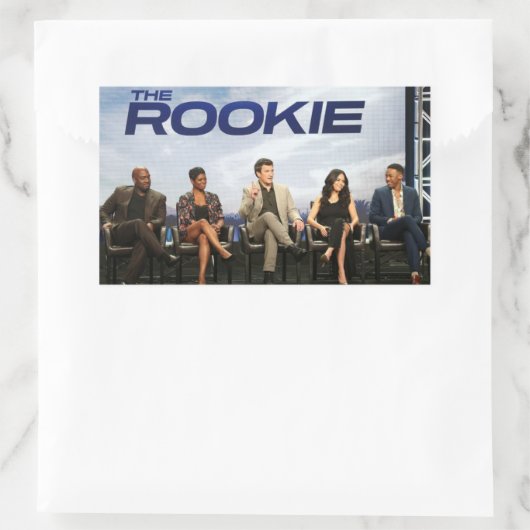 der Rookie-Fernseher Rechteckiger Aufkleber (Tasche)
