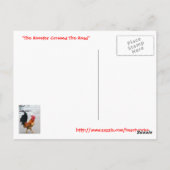 Der Rooster überquerte den Weg Postkarte (Rückseite)