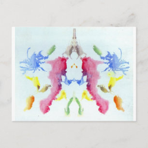 Der Rorschach-Test Klecksografien Tafel 10 Krebs L Postkarte