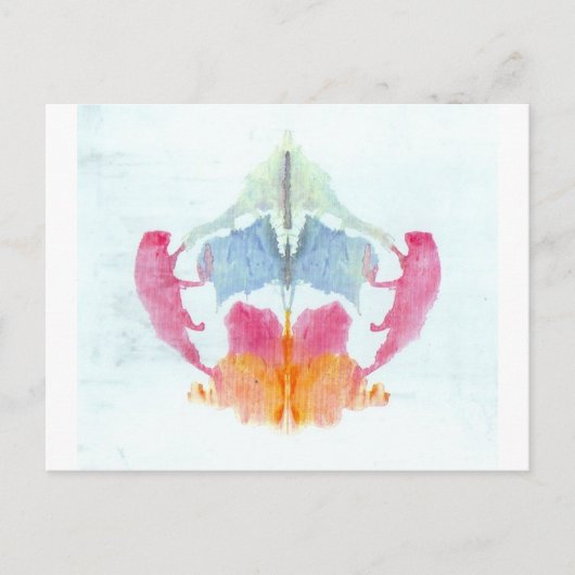 Der Rorschach-Test Klecksographien Tafel 8 Tier Postkarte (Vorderseite)