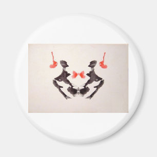 Der Rorschach-Test Tintenklecksplatte 3 Zwei Mensc Magnet