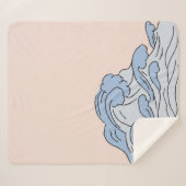 Der rosa/blaue Ozean mit dem Strand Sherpadecke (Vorderseite (Horizontal))