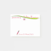 Der rosa Bleistift-klebrige Anmerkungen des Post-it Klebezettel (Vorderseite)