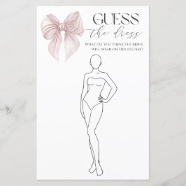 Der rosa Bow rät das Kleid Bridal Game