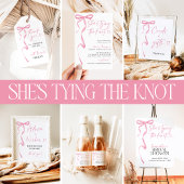 Der rosa Bow verbindet das Brautparty des Knotens Serviette