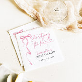 Der rosa Bow verbindet das Brautparty des Knotens Serviette