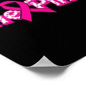 Der rosa Brustkrebs unterstützt den Krebskrieger Poster (Ecke)