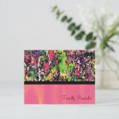 Der rosa Designer ~ Postkarte (Stehend Vorderseite)