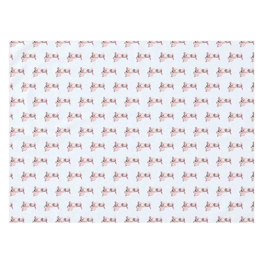 Der rosa Donkey Tischdecke (Vorderseite (Horizontal))