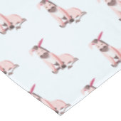 Der rosa Donkey Tischdecke (Schrägansicht)